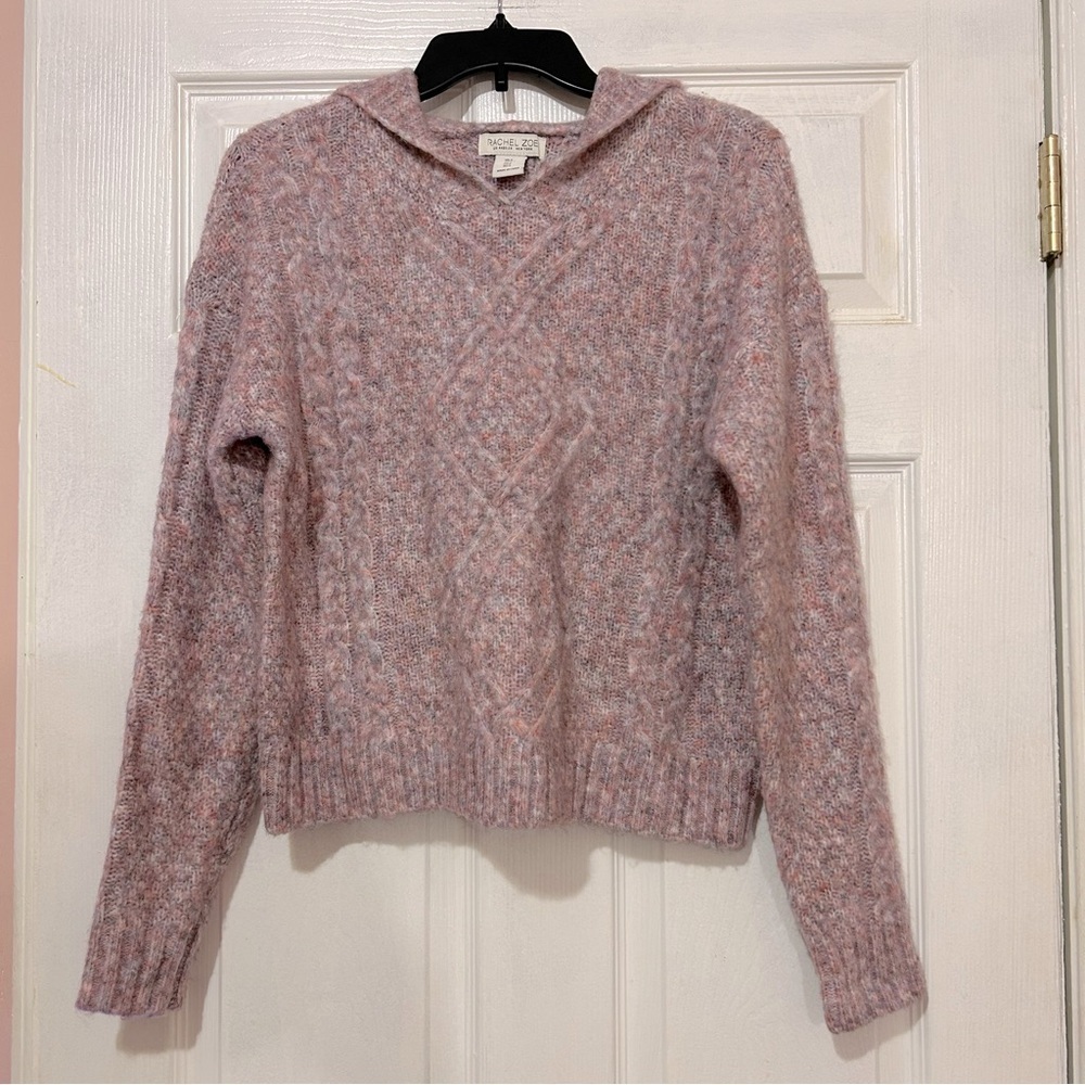 Rachel Zoe Sweater Long Sleeve Hoodie Women’s Pink Size Small